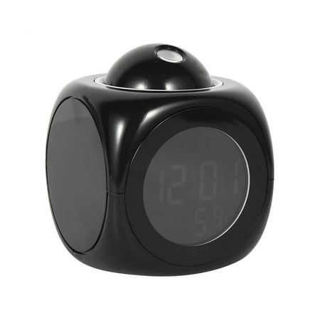 Multifunction Projection Digital LCD Snooze Clock Bell Alarm Display Backlight LED Projector Home