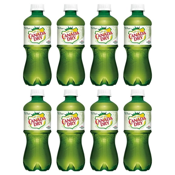 Beeq (Pack Of 8) Canada Dry Zero Sugar Ginger Ale Soda, 20-Oz. Bottles
