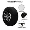 thumbnail image 2 of Rateoe Cartoon Poodle Dog Pattern Tire Cover Wheel Protectors Weatherproof Wheel Covers Universal Fit for Trailer Rv SUV Truck Camper Travel Trailers Accessories-14 inch, 2 of 6