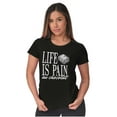 thumbnail image 5 of Funny Life is Pain Au Chocolat Womens Slim Fit Graphic Tee Brisco Brands S, 5 of 6