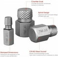 thumbnail image 3 of 25Pcs Screw Extractor Set Hex Head Multi-Spline Easy Out Bolt Extractor Tool, Chrome Molybdenum Alloy Steel Heavy Duty EZ Out Rounded Screw Remover, Cool Gadgets Gifts for Men, 3 of 7