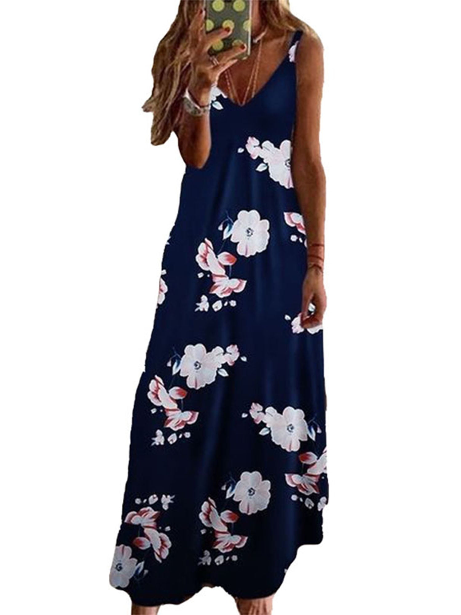 Women's 100%  Cotton Floral Print Ankle Length Maxi Nighty Soft Fabric Nightgown Sleepwear  with Pocket for women Multicolor Pack of 2