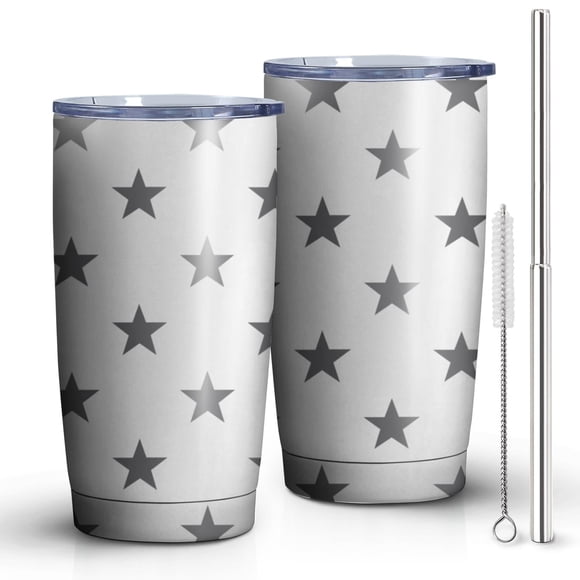 20oz Tumbler with Lid and Straw Stainless American Flag Steel Vacuum Insulated Water Coffee Tumbler Cup, Double Wall Vacuum Insulated Travel Mug Reusable Tumblers for Ice Drinks, Hot Beverage