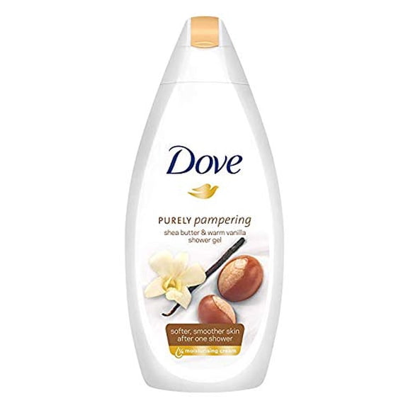 Dove Nutrium Moisture Body Wash, Shea Butter with Warm Vanilla Body x 3 Pack - 16.9 Fl. Oz / 500 ml Each