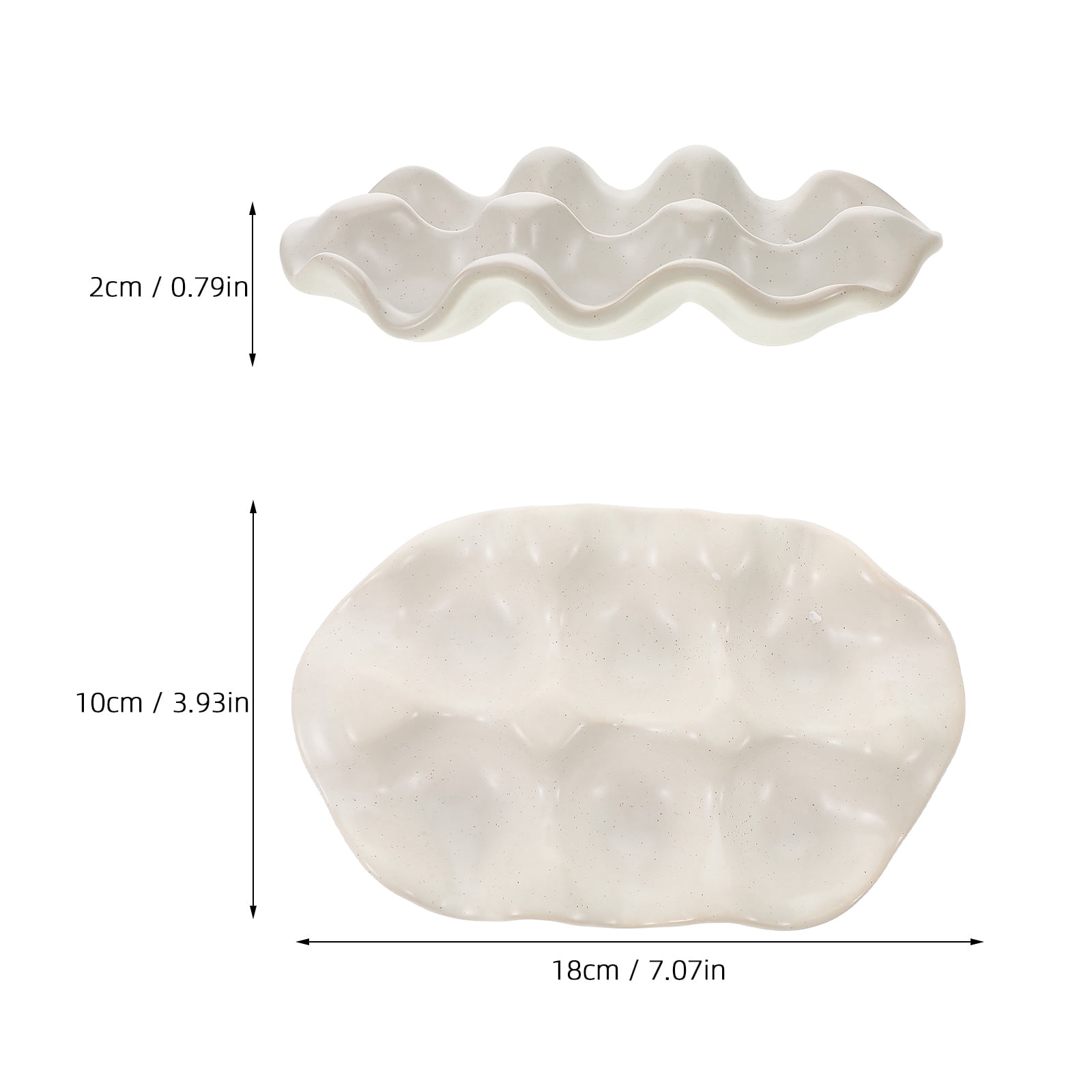 ETHZZLE White Ceramic Refrigerator Tray, 7.1x3.9x0.8in Organizer for Kitchen, Home, and Family Use