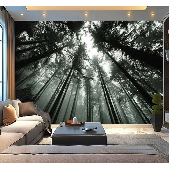 Peel and Stick Wallpaper Waterproof Foggy Tree Wall Mural Decor Self Adhesive and Removable 100in x 144in