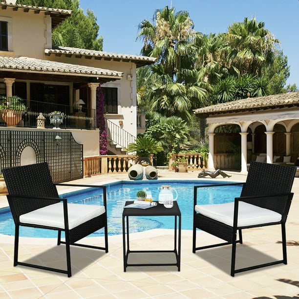 3 Piece Wicker Patio Set on Clearance, Outdoor Patio Furniture Sets