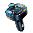thumbnail image 3 of Voiture LED Émetteur FM 3.1A Bluetooth 5.0 Double Chargeur USB Kit Mains Libres Sans Fil Support Disque U Lecteur de Musique PD Chargeur, 3 of 4