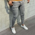 thumbnail image 2 of Ketyyh-chn99 Jeans Homme 2024 Taille Extensible Coupe Droite Athlétique Décontracté Plein Air Randonnée Pantalon Gris,3TG, 2 of 5