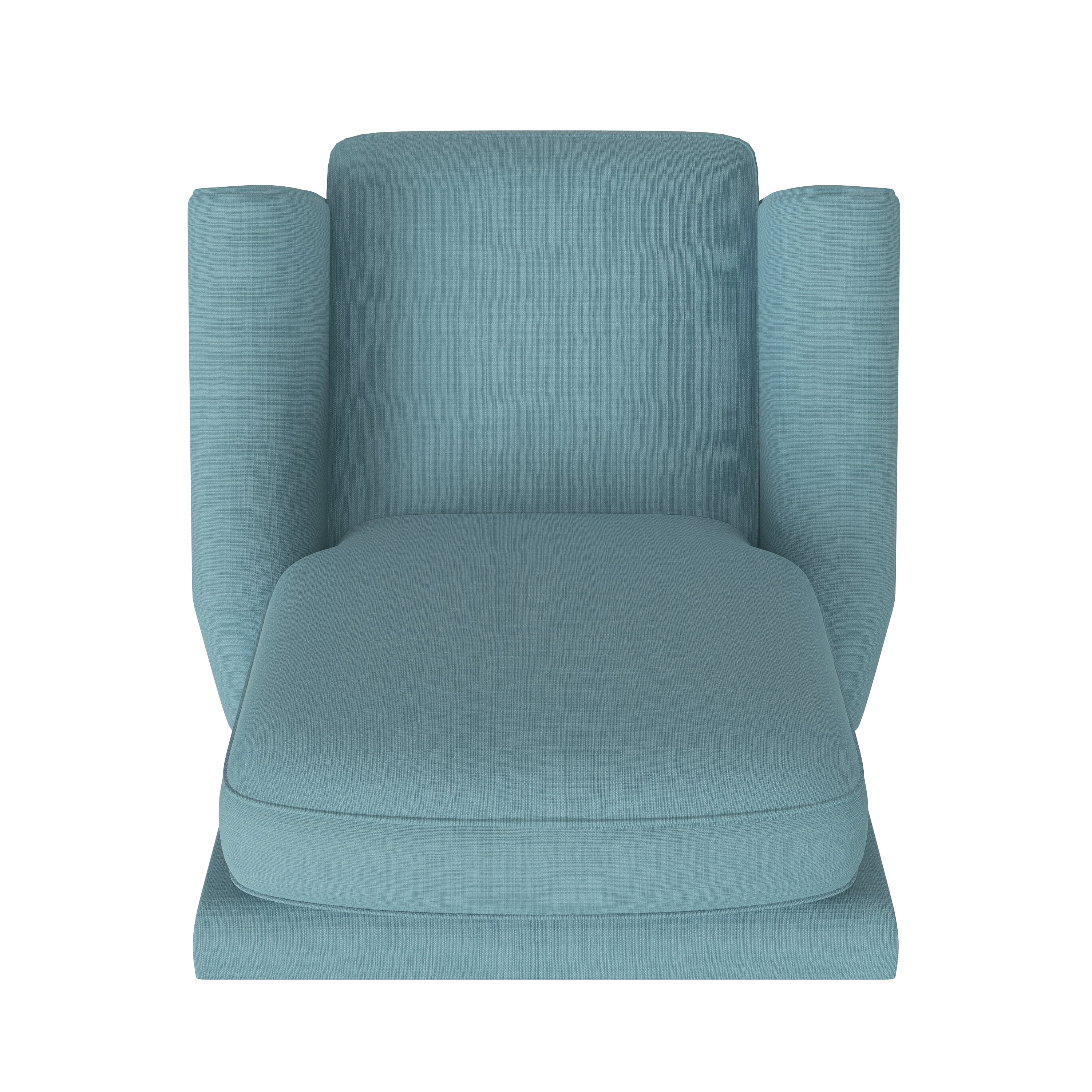Homesvale Lincoln Push Back Recliner Chair, Sky Blue Linen-like Microfiber Fabric, Pocket Springs for Comfort