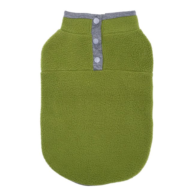 Ropa para mascotas, ropa para perros, cuello alto, tapeta de terciopelo (sin mangas), forro polar ligero