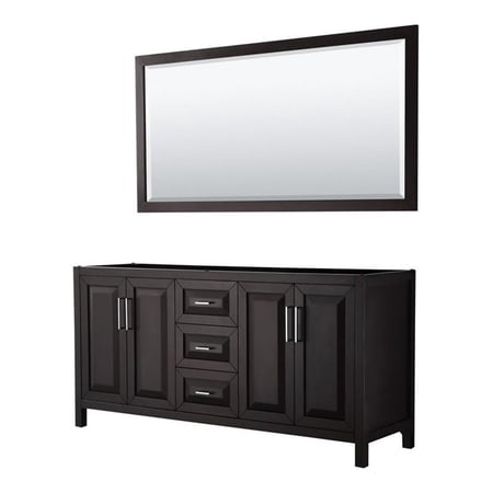 Wyndham Collection Daria 72 No-Sink Wood Double Bathroom Vanity in Espresso