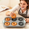 thumbnail image 4 of 6-Cavity Silicone Donut Mold – Non-Stick Reusable Tray for Cakes/Pastries/Ice Cubes (Baking & Freezing Use), 4 of 6