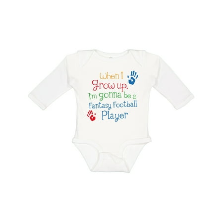 

Inktastic Fantasy Football Player Future Gift Baby Boy or Baby Girl Long Sleeve Bodysuit