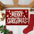 thumbnail image 1 of Festive Holiday Doormat with Elegant Christmas Tree Santa Snowflake Design Welcome Entryway Mat Seasonal, 1 of 3