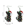 thumbnail image 3 of Earrings Christmas Acrylic Double Earrings Retro Fashionable Socks Unique Holiday Jewelry Great for Gifting or Personal Style, 3 of 9