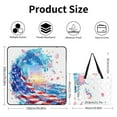 thumbnail image 2 of American Flag Ocean Wave Sunrise Petals Picnic Blanket Waterproof Outdoor Beach Blanket Hand-held Pad Suitable for Travel, Camping, Beach, Family Gatherings, 2 of 7