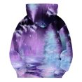 thumbnail image 5 of Sudadera con capucha para niños, de manga larga, con estampados navideños, informal, holgada, con forro polar para mayor calidez, sudadera con capucha de manga larga y cuello redondo para niñas, parte, 5 of 5