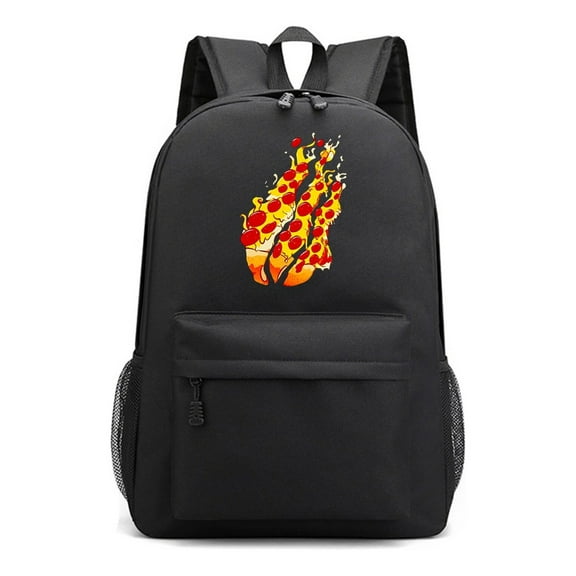 Preston Playz Pattern Black Backpack for School, Anime Gaming Daypack with Laptop Space, Lightweight Travel Bag for Elementary or Teen Use