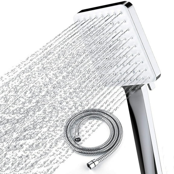 Newentor Shower Head, High Pressure 6 Spray Mode Handheld Shower Head, with 59" Stainless Steel Hose