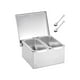thumbnail image 4 of Tarros de especias de acero inoxidable, contenedor de almacenamiento con múltiples compartimentos, caja de condimentos, tarro para Bar, cocina, hogar 2 rejillas, 4 of 8
