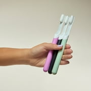 Quip Sonic Adult Electric Toothbrush Soft Bristles Built-in Timer + Travel Case, Sage Green