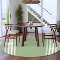 thumbnail image 3 of Round Rugs 7Ft, Sage Green Round Area Rug Washable Indoor Throw Carpet, Farmhouse Sage Green White Striped Large Non Slip Circle Rug for Dining Room Playroom Home Decor Aesthetic, 3 of 8