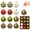 Green, variant on 12 Pack Glittering Christmas Ball Ornaments Red Green Shatterproof Hanging Baubles, Xmas Tree Decorations Set for Holiday Party, Wreath Garland Indoor Home Display 2.3Inch
