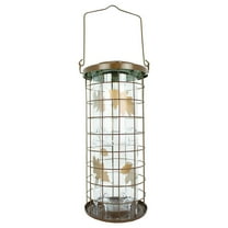 Perky-Pet Brass Squirrel Stumper Wild Bird Tube Feeder - 3 lb Capacity