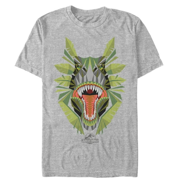 Men's Jurassic World Dinosaur Jungle Grin Graphic Tee Athletic Heather Large