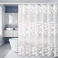 thumbnail image 3 of AUQ 2026 New Modern Shower Curtain Liner Water Repellent Polyester Washable Antimicrobial Mold & Mildew Resistant Bathroom Fabric Cloth Waterproof Washable Shower Curtain Liner 70.7X70.7In, 3 of 7