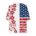 thumbnail image 4 of Xdegoge Patriotic 4th of July Kimono Cardigan for Women Red White and Blue Butterfly Graphic Open Front Lightweight Summer Beach Cover Up Independence Day Party Tops, 4 of 5