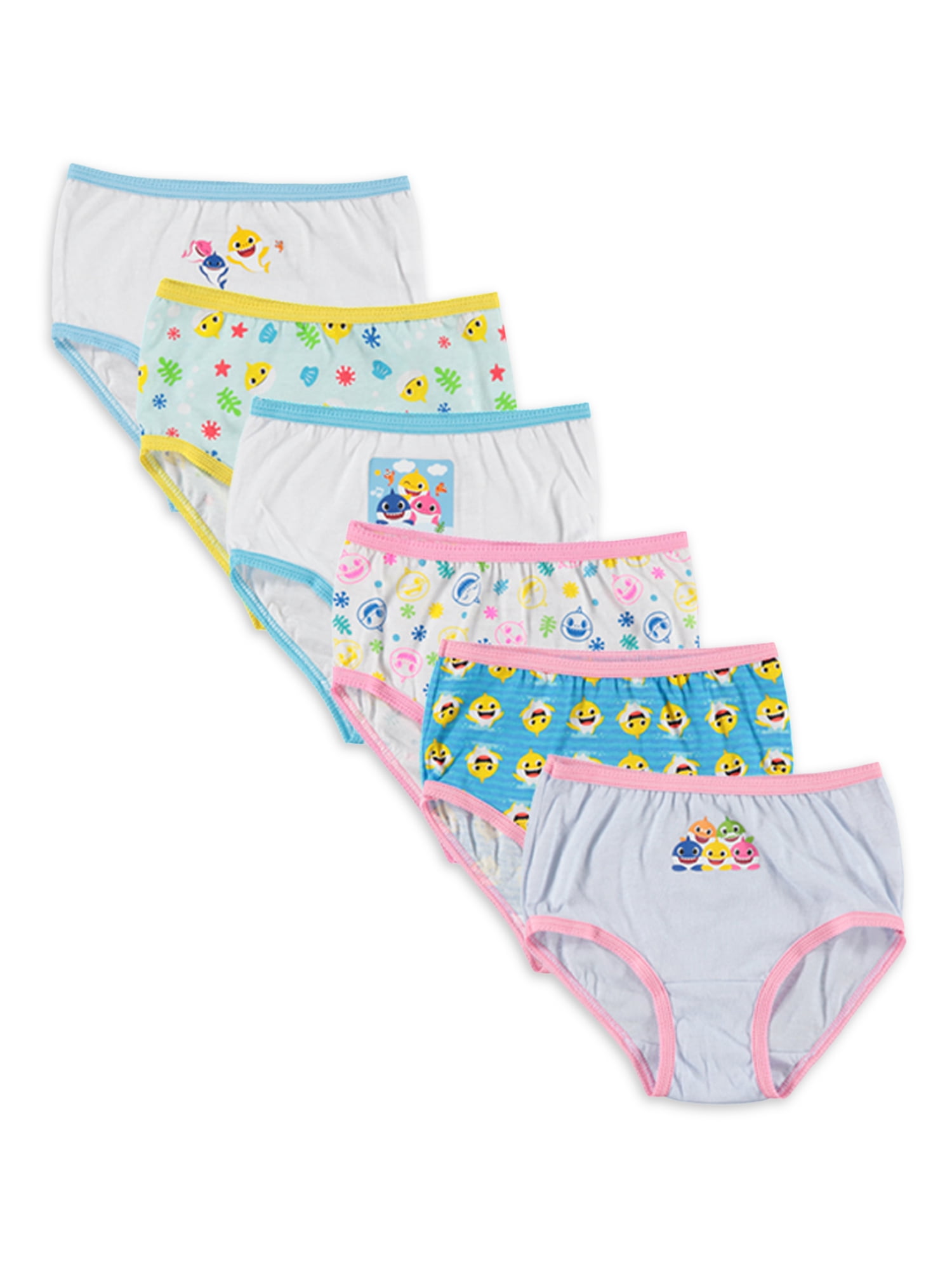Baby Shark Baby Shark Toddler Girls Underwear, 12Pack
