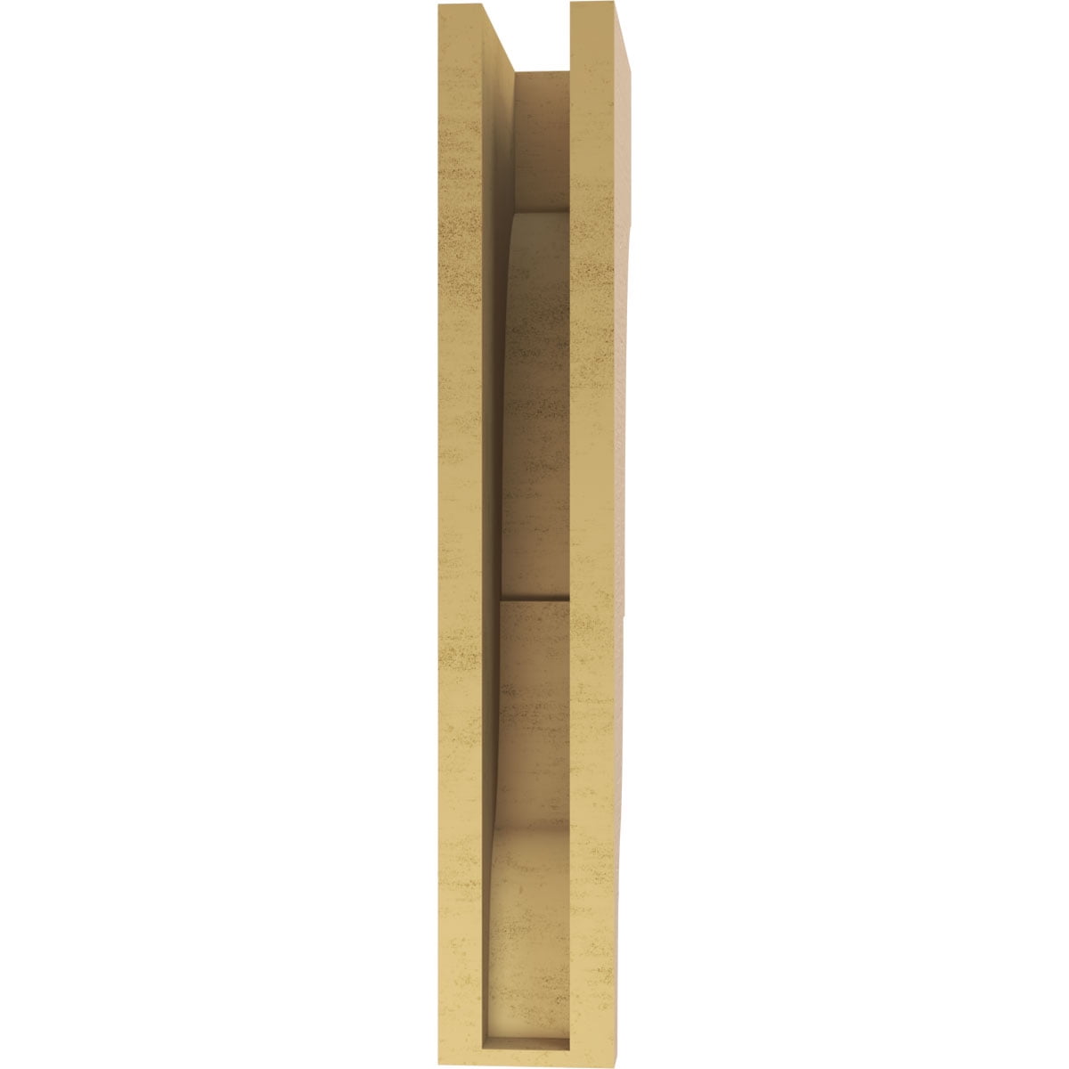 4"W x 8"D x 24"H Thin Asheboro Rough Cedar Woodgrain TimberThane Corbel, Primed Tan