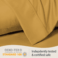 thumbnail image 4 of LuxClub Collection Pillowcases 2 Pack - Wrinkle Free Cooling Pillow Cases with Satin Trim - Machine Washable Hotel Bedding Silky Soft - Medallion Gold Queen, 4 of 6