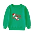 thumbnail image 3 of Godderr 1-16 Years Old Christmas Printing Sweatsuit for Boys Girls,Toddler Kids Long Sleeve Shirt Tops,Green Crew Neck Sweatshirt,Spring Fall Pullover Top, 3 of 4