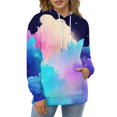 thumbnail image 4 of Dreamy Night Sky with Moon And Stars 3d Sweatshirts Hoodie Fashion Casual Personality Men's Women Street Hoodie Pullovers Long Sleeve Comfortable Top, 4 of 6