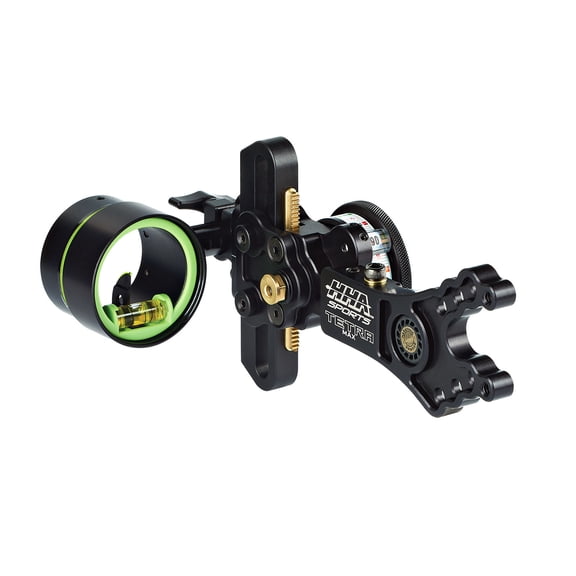 HHA Sports Bow Sight Tetra Max Dial .010 1 Pin Green 1 5/8 Dia - Right Hand