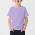 thumbnail image 6 of Ohufall Boys Girls T Shirt Solid Color Small Print Summer Tshirts Toddler Fashion Casual T-shirts 1-13 Year, 6 of 6