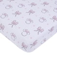 thumbnail image 2 of Minnie Mouse 'Nœuds Mignons' Drap-housse pour Berceau, Nourrisson Fille, Rose, 2 of 5