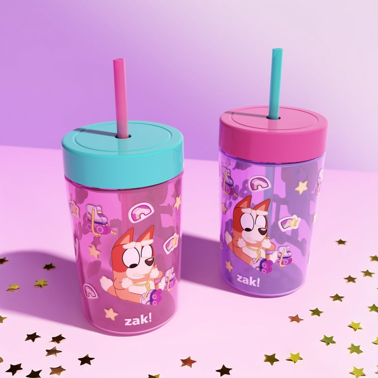 Zak Designs 2 Pack 16oz Tumbler Bluey Purple/Pink