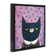 thumbnail image 3 of Stupell Industries Contemporary Whimsical Patterned Cat Black Floating Frame Canvas Art, 18 x 18, by Melissa Averinos, 3 of 8