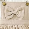 thumbnail image 5 of CAICJ98 Toddler Baby Girl Outfits Long Sleeve Ribbed T-Shirt Bow Overall Dresses Suspender Skirt Set Fall Winter Clothes (White,2-3 Years), 5 of 7