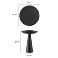 thumbnail image 4 of Modway Maren Round Iron Metal Side Table with Conical Pedestal Base in Black, 4 of 10