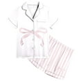 thumbnail image 1 of Ensemble de Pyjama à Rayures pour Filles – Pyjama à Manches Courtes pour Tout-Petits et Enfants pour le Printemps et l'Été, 1 of 3