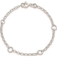 thumbnail image 3 of Sterling Silver Fancy Child's Bracelet Made In India qg1329-6, 3 of 5