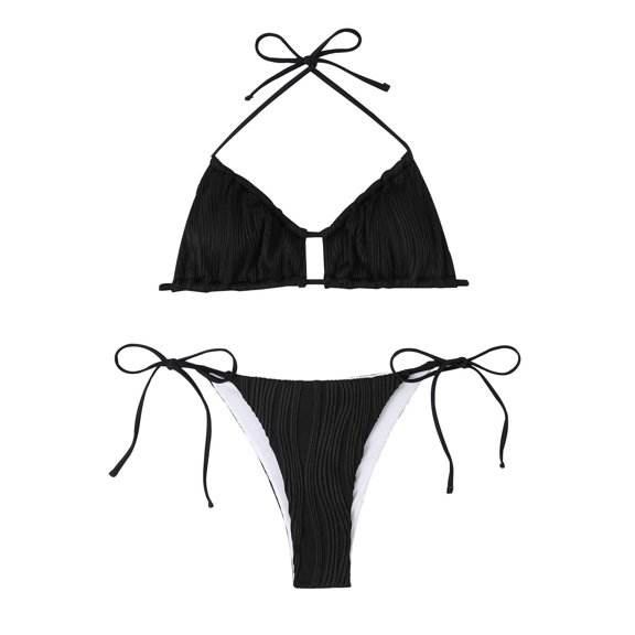 XIYON Womens Bikini Sets Summer Women's Multi Color Split Strappy Bikini Vacation Outfits Swimwear 2026