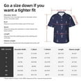 thumbnail image 5 of Pofeuu Anchor Heart Blue Print Hawaiian Shirt for Men Sleeves Casual Button Down Summer Beach Dress Shirts T-Shirts,3X-Large, 5 of 7