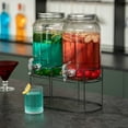 thumbnail image 3 of Basicwise 2-Pcs Versatile Glass Drink Dispenser Set with Metal Stand and Stainless Steel Spigots - Ideal for Serving Beverages, Water, Lemonade and Juice at Picnics, Camping Trips, Wedding and Parties, 3 of 10