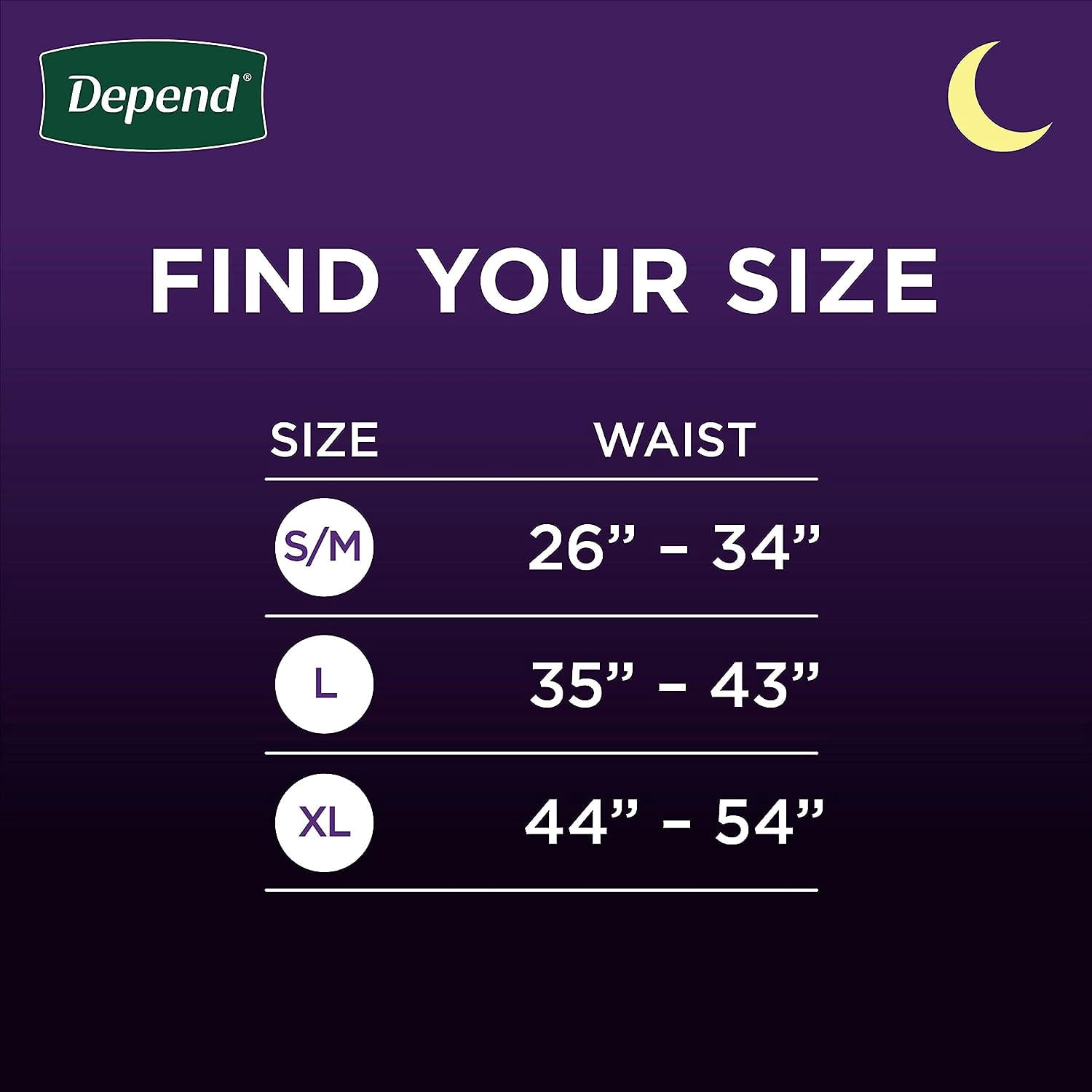 Depend Night Defense Adult Incontinence Underwear for Men, Disposable, Overnight, Small/Medium, Grey, 26 Count, Packaging May Vary
